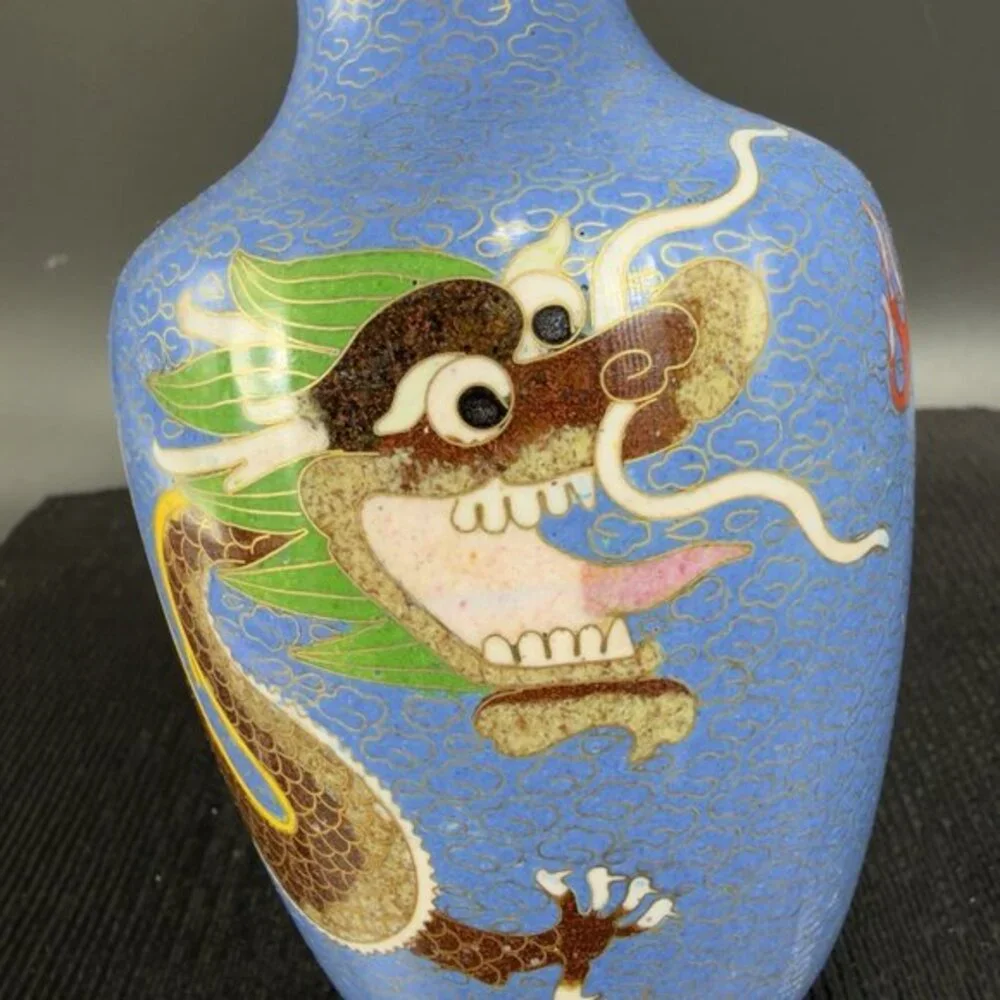 Chinese Cloisonne Enamel Metal Vase chinese cloisonne